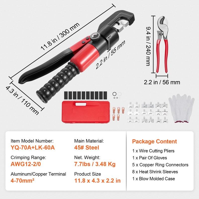Hydraulic Crimping Tool with 9 - огляд і ціна Tool Set