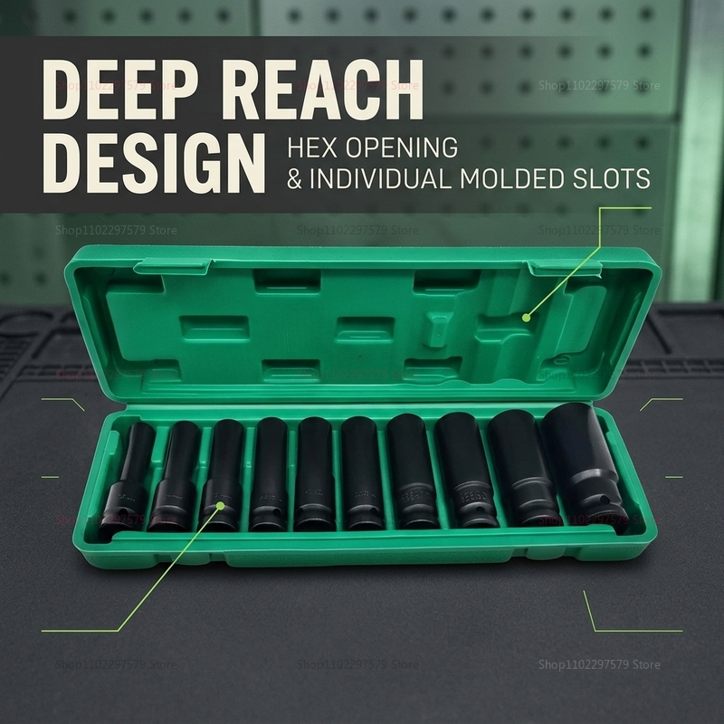 10pcs Socket Wrench Set 8-24mm - огляд і ціна Hand Tools In Workshop